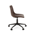 Lift And Swivel Office Chair Dark Brown Pu