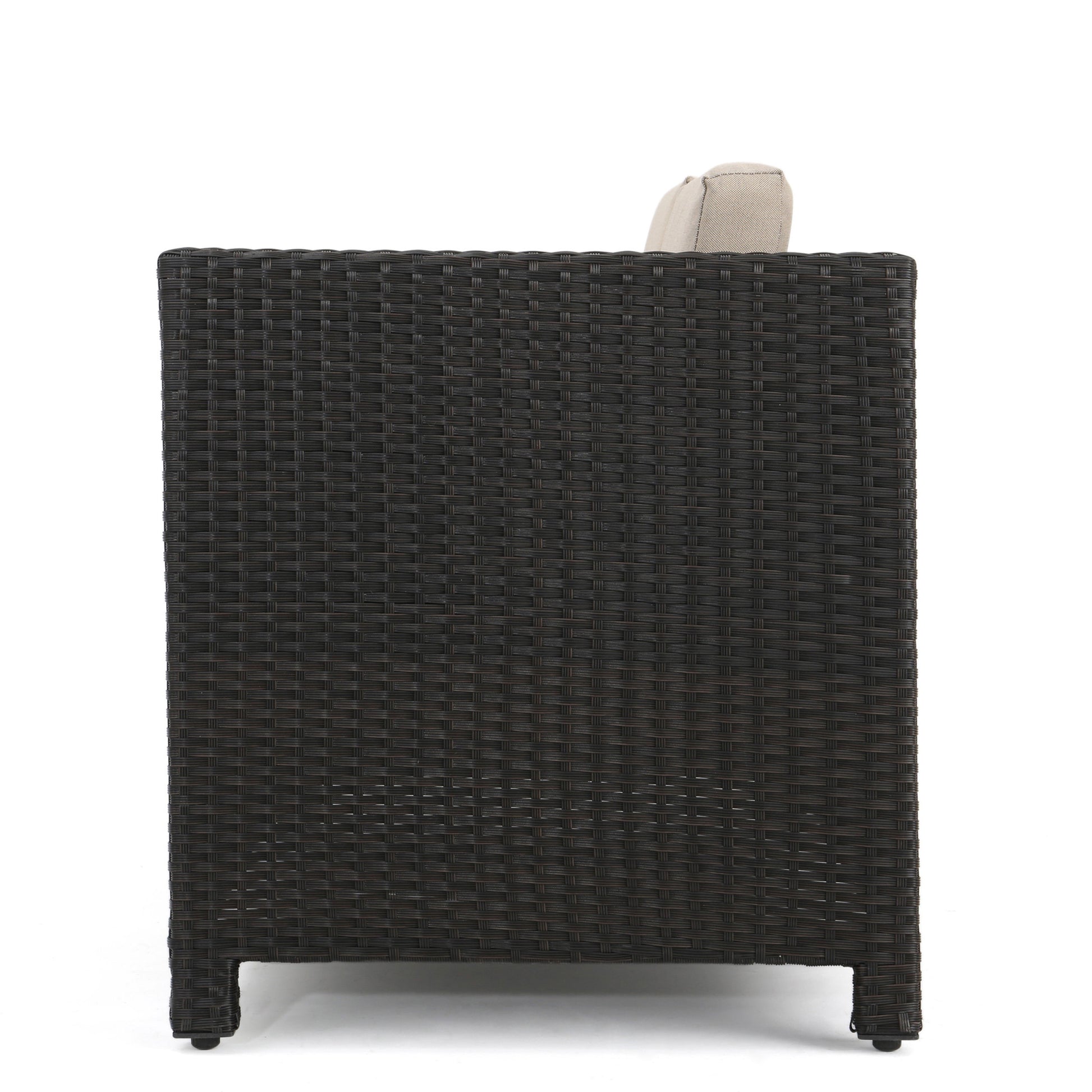 Puerta Seat Brown Pe Rattan Iron