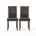 Ryan Kd Dining Chair Set Of 2 Brown Leather