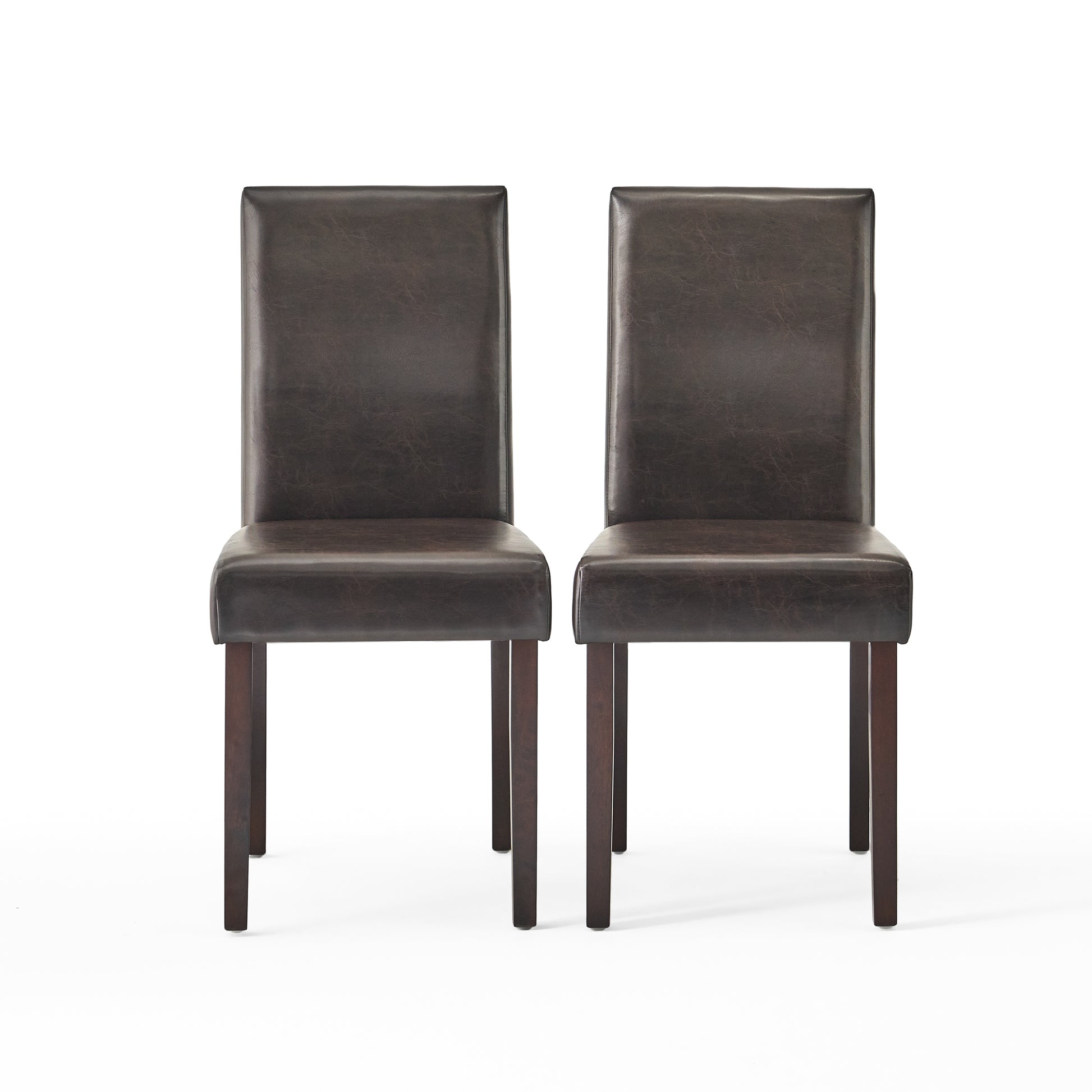 Ryan Kd Dining Chair Set Of 2 Brown Leather