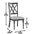 Linnett 6 Piece Dining Set Dark Gray Dark Gray Wood
