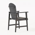 Outdoor Weather Resistant Acacia Wood Adirondack Dining Chairs Set Of 2 , Dark Gray Finish Dark Grey Acacia Wood