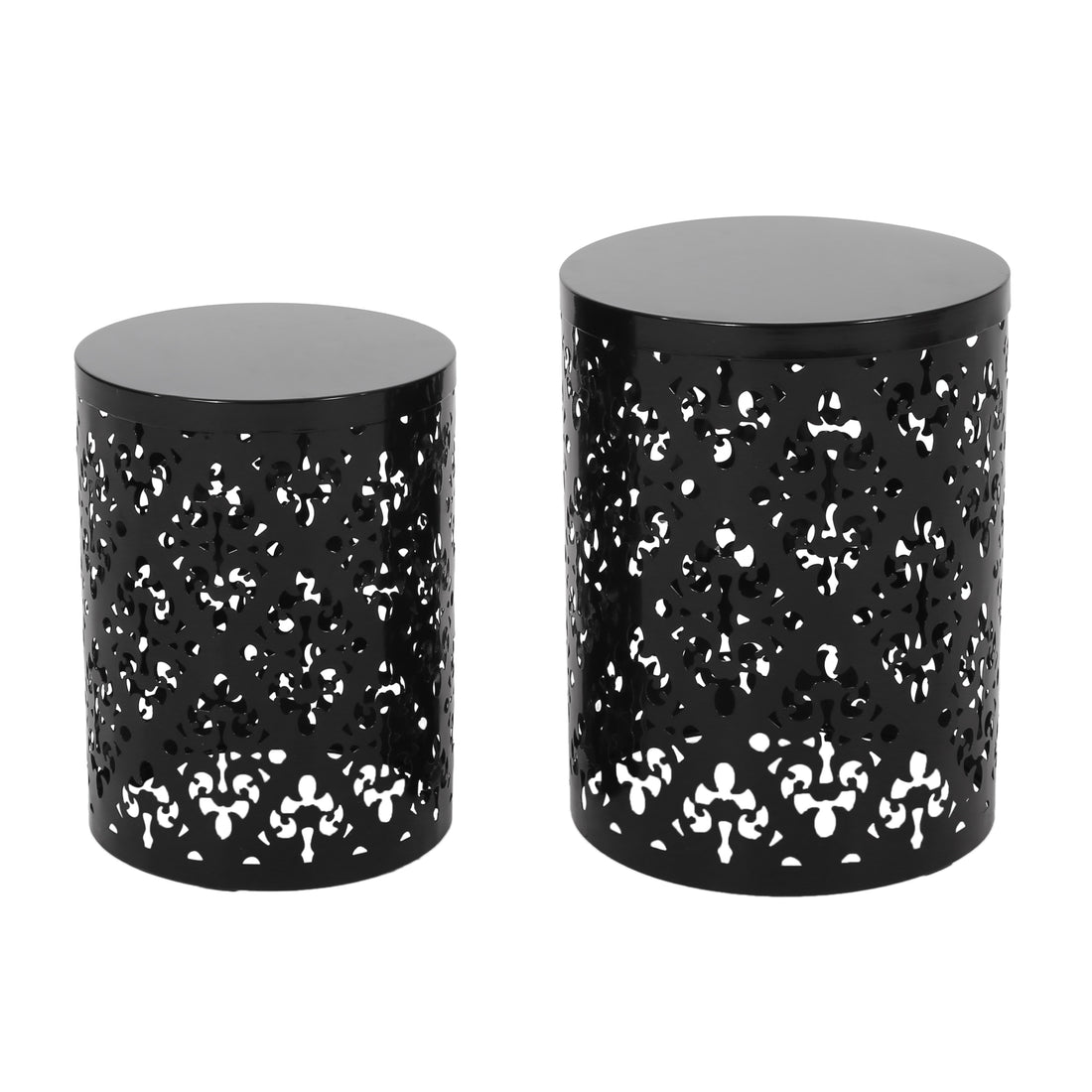 Metal S 2 End Table Black Iron