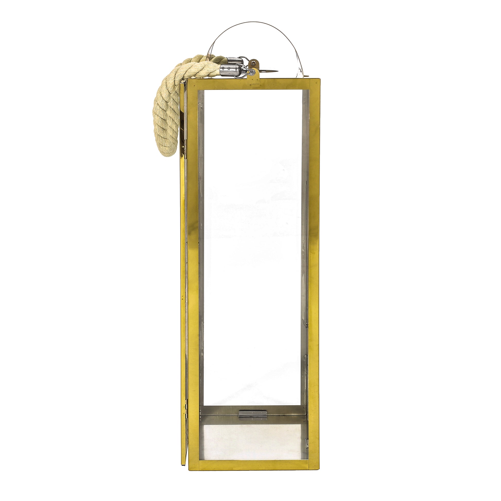 Larry 22"H Stainless Steel Lantern Gold Stainless Steel