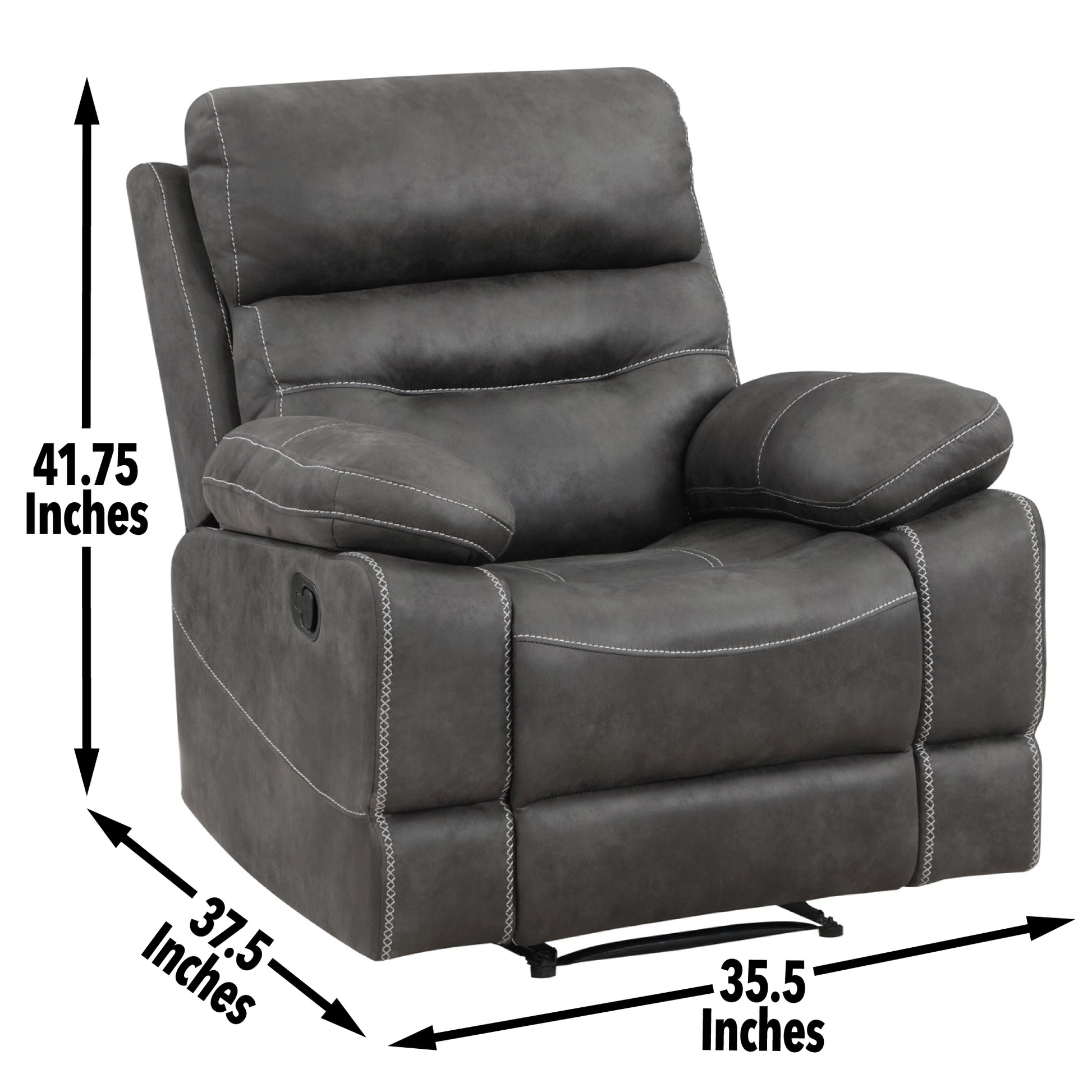 Rudger 3 Piece Upholstered Living Room Set Gray Gray Wood