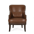 Accent Chair Light Brown Pu