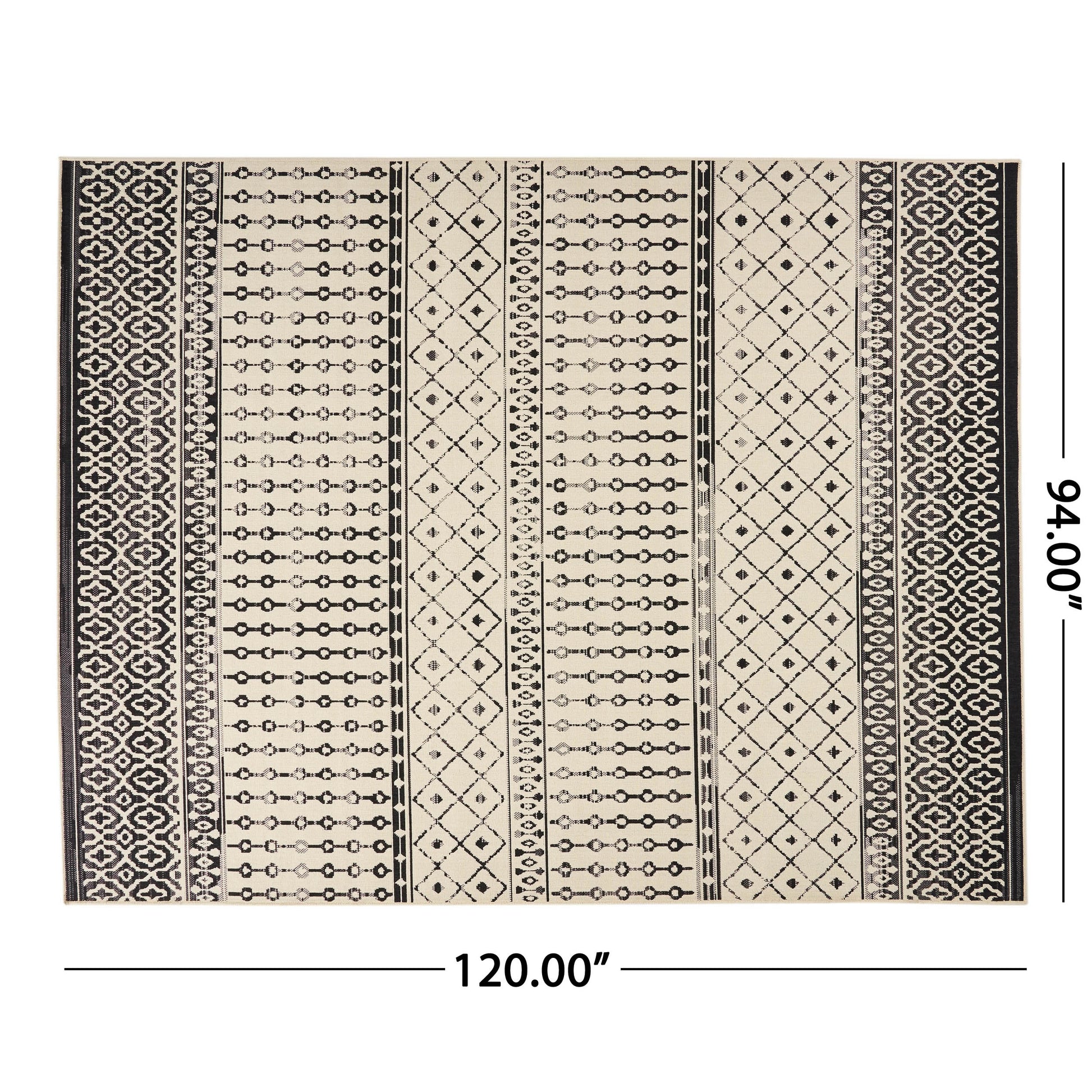 Rug Black Ivory Polypropylene