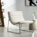 Wilmouth Roll Occassional Chair White Metal & Wood