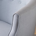 Club Chair Light Blue Fabric