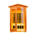 Two Person Outdoor Kaya Wood Far Infrared Sauna Room Natural Wood Metal & Wood