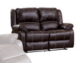 Zuriel Motion Loveseat, Brown Synthetic Leather Lv52281 Brown Upholstered