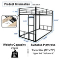 Twin Over Twin Bunk Twin Black Bunk Steel