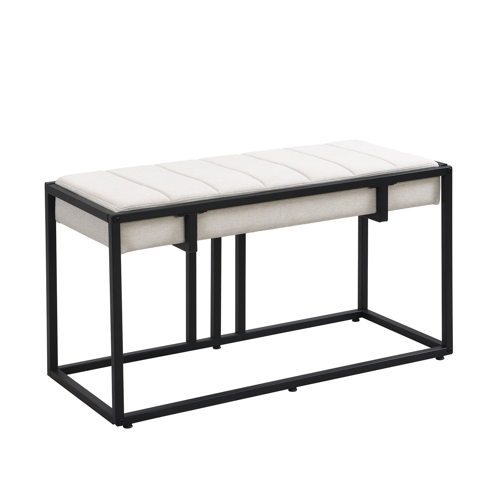 Modern Faux Marble 6 Piece Dining Table Set,60Inch Metal Kitchen Table Set With Upholstered Dining Chairs And Bench, Black Metal Dining Room Bench Seating Rectangular Dining Table With Chair And Bench Metal Wood Black Seats 6 60 Inches Farmhouse Trestle
