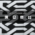 Outsunny Reversible Outdoor Rug, 8' X 10' Waterproof Plastic Straw Floor Mat, Portable Rv Camping Carpet With Carry Bag, Large Floor Mat For Backyard, Deck, Picnic, Beach, Black & White Chain Multicolor Polypropylene