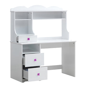 White 2 Drawer Writing Desk White Writting Desk Office Freestanding Rubberwood Rectangular Drawers Desk Wood Sled