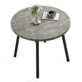 Grey Round Dining Table, Mid Century Modern Round Dining Table,Dinning Table For Kitchen Stone Gray Seats 4 Gray Kitchen & Dining Tables Round Mdf