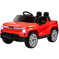 Qaba 12V Kids Electric Car, Chevrolet Silverado Ev Rst Licensed Ride On Car With Parent Remote Control, Spring Suspension, Soft Start, Training Wheels, Led Lights, Music, Mp3, 3 Speed, Red Red