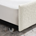 Daybed With Trundle Upholstered Tufted Sofa Bed, Twin Size, Boucle Fabric, Beige 83