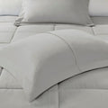 Microcell Down Alternative Comforter Mini Set King Grey Microfiber