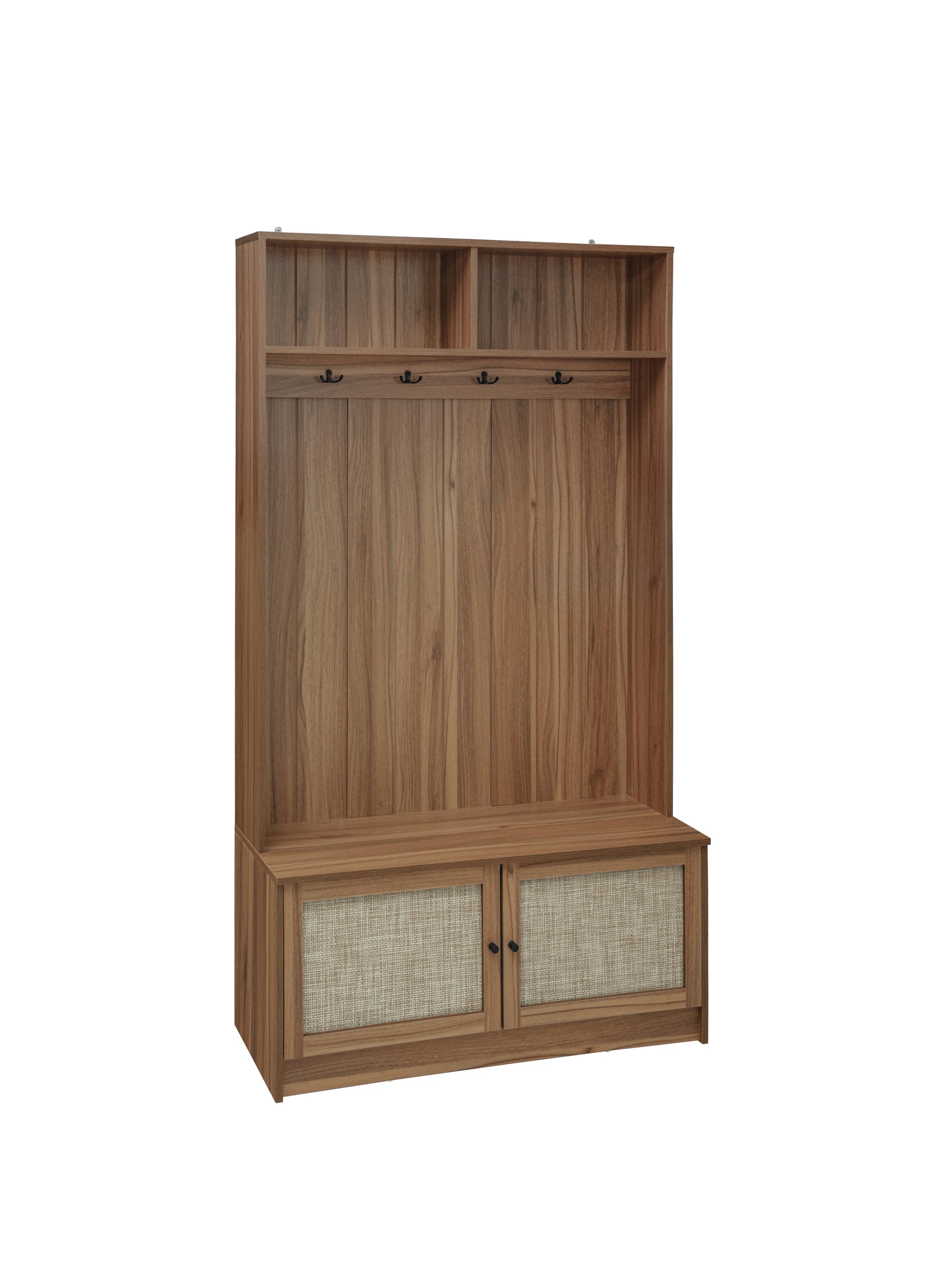 Closet, Suitable For Living Room, Entryway, Bedroom Walnut Mdf