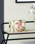 Set Of 4 Book Boxes With Birds, Flowers, And Handwriting Design, 5.5X4X2