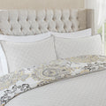 3 Piece Cotton Floral Printed Reversible Duvet Cover Set King Multicolor Polyester