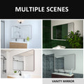 60X36 In. Aluminum Framed Rounded Rectangle Bathroom Wall Mirror, Oil Rubbed Bronze Bathroom Vanity Mirror Farmhouse, Anti Rust, Tempered Glass Mirrors, Hangs Horizontally Or Vertiy Oil Rubbed Bronze Aluminium