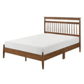 Transitional Design Full Platform Bed Chestnut Finish Wood Frame Bedroom Furniture 1Pc Bed In A Box Box Spring Not Required Full Chestnut Wood Bedroom Wood