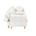 Beige Technology Cloth Three Seat Sofa Lift Sofa Bed With Locker Sofa Sofa Bed Small Sofa Small Family Sofa Bed Beige Teddy 3 Seat