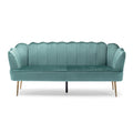 3 Seater Sofa Turquoise Velvet