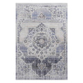 Naar Payas Collection 2X3 Cream Blue Medallion Non Shedding Living Room Bedroom Dining Home Office Stylish And Stain Resistant Area Rug Cream Blue Polyester