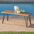 Zion Industrial Wood And Metal Coffee Table Teak Metal & Wood