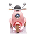 12V Two Seater Kids Ride On Electric Motorcycle,Three Wheels Kids Toy With Slow Start,Multi Function Player,Usb,Bluetooth, Light,Backseat Flip Adult Seat, Oversized Storage Box For Kids Aged 3 6. Pink Plastic