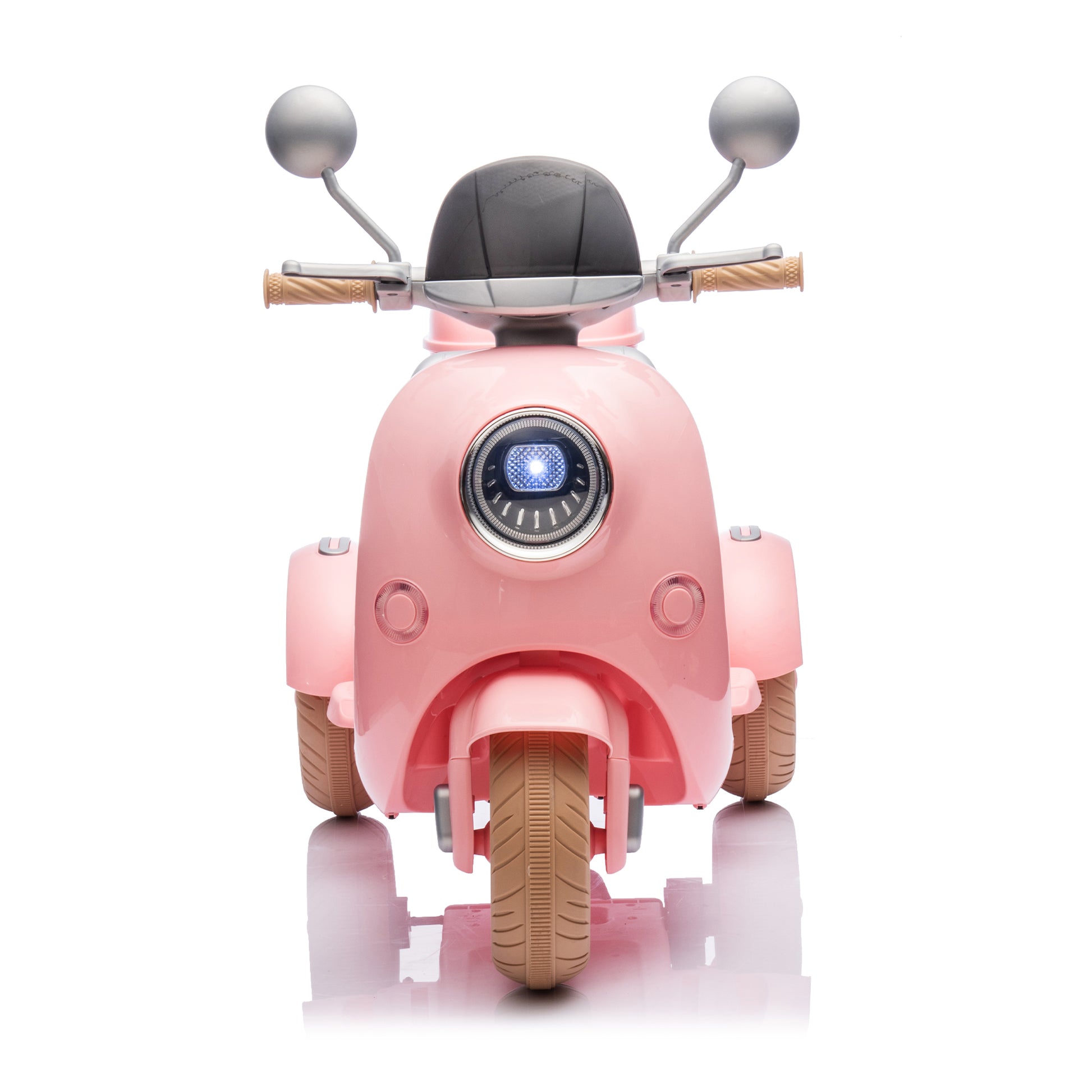 12V Two Seater Kids Ride On Electric Motorcycle,Three Wheels Kids Toy With Slow Start,Multi Function Player,Usb,Bluetooth, Light,Backseat Flip Adult Seat, Oversized Storage Box For Kids Aged 3 6. Pink Plastic