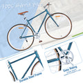 Single Speed Retro Style 700C Road Bike For Men Women'S City Bicycle,Steel Frame Blue Steel