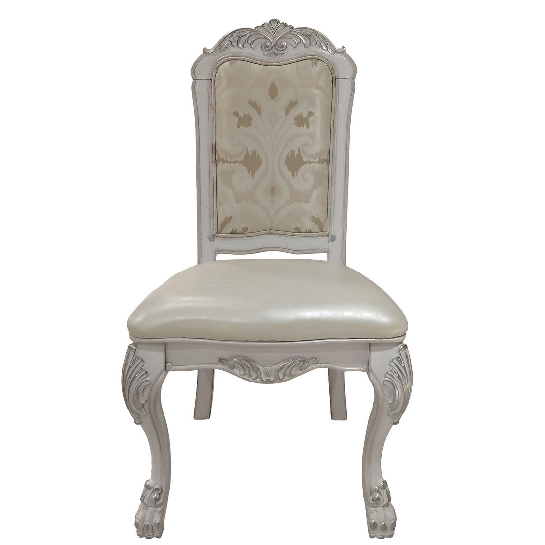 Ivory And Bone White Tufted Side Chair Set Of 2 Solid Ivory White Dining Room Side Chair Solid Back Set Of 2 Wood Fabric
