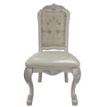 Ivory And Bone White Tufted Side Chair Set Of 2 Solid Ivory White Dining Room Side Chair Solid Back Set Of 2 Wood Fabric