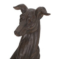 Grey Hound Dog Statue Dark Brown Magnesium Oxide