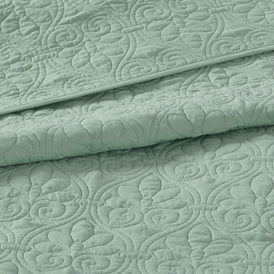 Reversible Quilt Set Seafoam Full Queen Seafoam Cotton