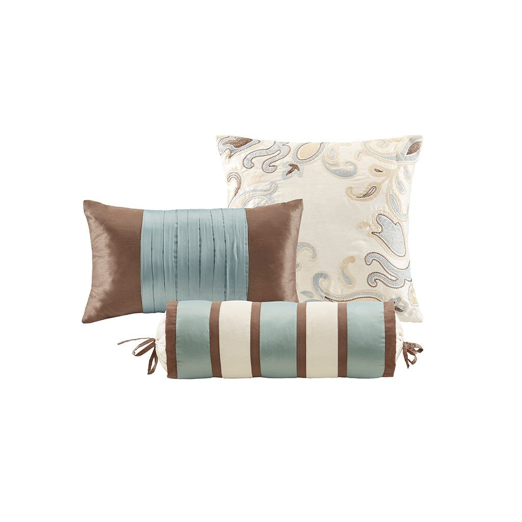 6 Piece Duvet Cover Set King Multicolor Polyester