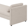 Modern Upholstered Chaise Lounger Daybed With Pillows Small Single Daybed, No Mattress Needed, Perfect For Living Rooms & Home Office,Linen Fabric, Beige Beige Linen