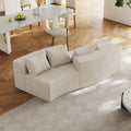 Corduroy Curved Sectional Sofa With Four Pillows,Curved Symmetrical Modular Semi Circular Sofa Sectional For Bedroom, Living Room, Office For Leisure Or Nap, Reading Room, And Lobby Two Modules
