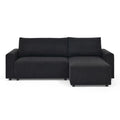 Modular Corduroy Upholstered 3 Seater Sofa Bed With Storage For Home Apartment Office Living Room, Free Combination, L Shapedblack Black Wood Primary Living Space Medium Soft Pillow Back Eucalyptus Square Arms Foam Corduroy 3 Seat