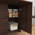 Desk Cabinet, With Storage Drawer & Shelves, Fold Up Desktop, Ideal For Home, Office, Dormitory, Small Spaces W31.49