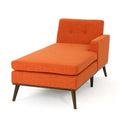 Chaise Lounge Orange Fabric