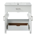 30 Inch Bathroom Vanity With Ceramic Sink And Large Storage The Perfect Choice For Small Bathrooms White Bathroom Solid Wood Mdf