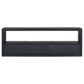 Mirod Stylish Tv Stand With Large Storage,Classic Design With Three Drawers And Spacious Surface,Minimalist Metal Handles,Versatile As Tv Console Or Side Cabinet Black 70 79 Inches Mdf