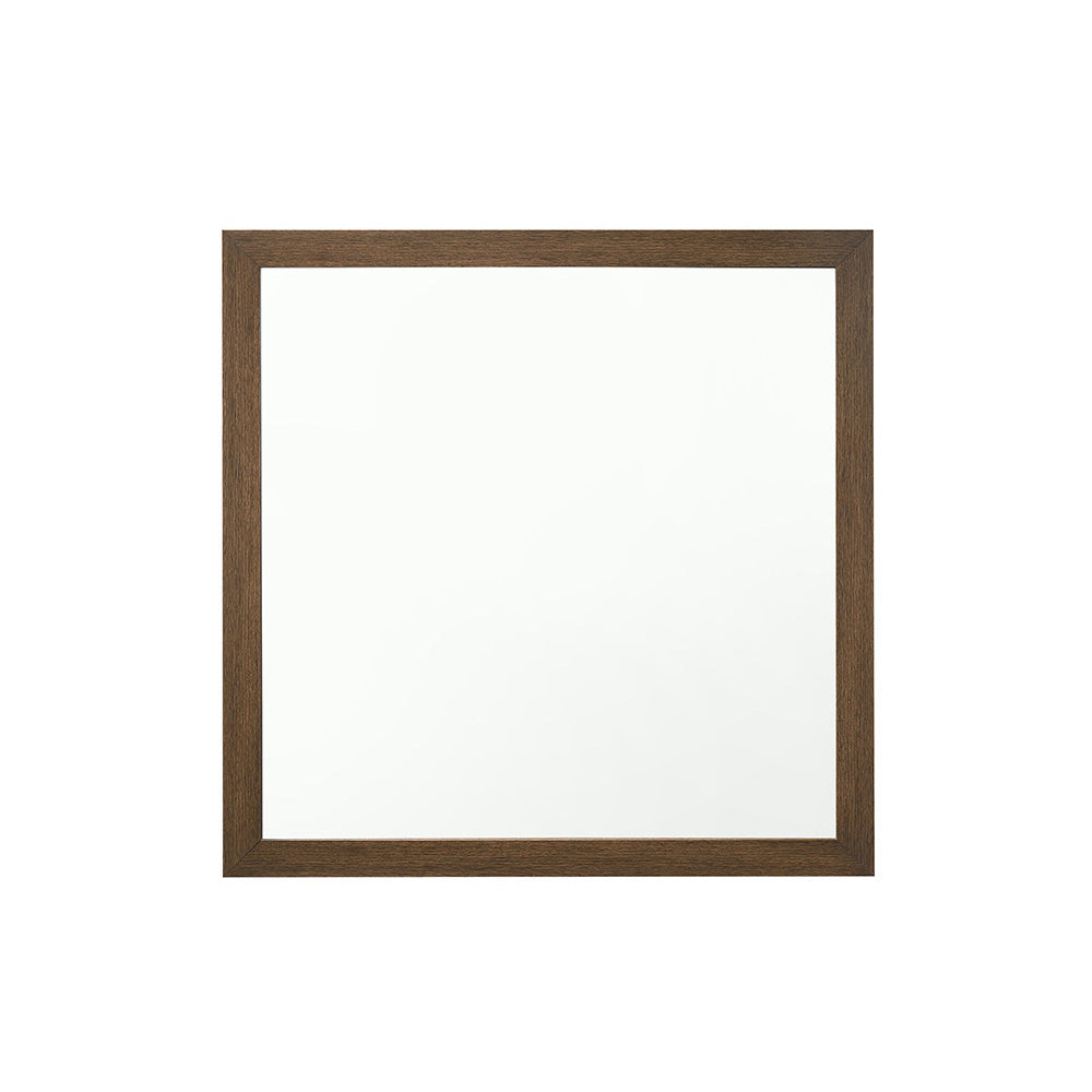 Miquell Oak Finish Mirror Oak Mirror,Synthetic Wood