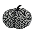 Set Of 6, Halloween Fabric Black White Pumpkin Decor Set, For Holiday Halloween Decoration Black,White Polyester