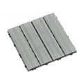 Patio Floor Tiles Pack Of 22 Wpc Wood Plastic Composite Patio Deck Tiles Diy Interlocking Decking Tiles, Quick Deck Floor Tile, Court Tile, Water Resistant Indoor Outdoor 11.8